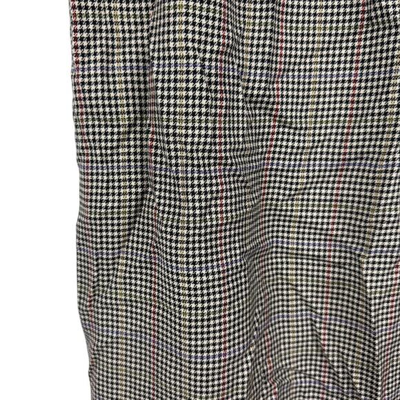 Susan Bristol Wool Blend Pleated Long Lined Houndstooth Skirt USA Made sz 12 - Picture 11 of 16